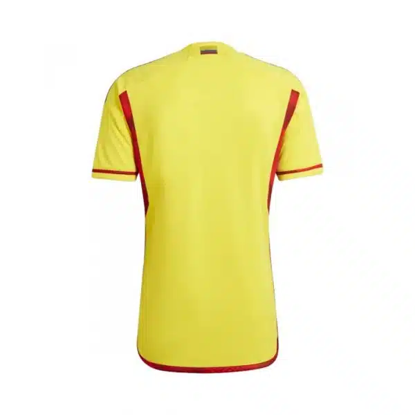 camiseta mundial colombia 2022 local amarilla barata espalda