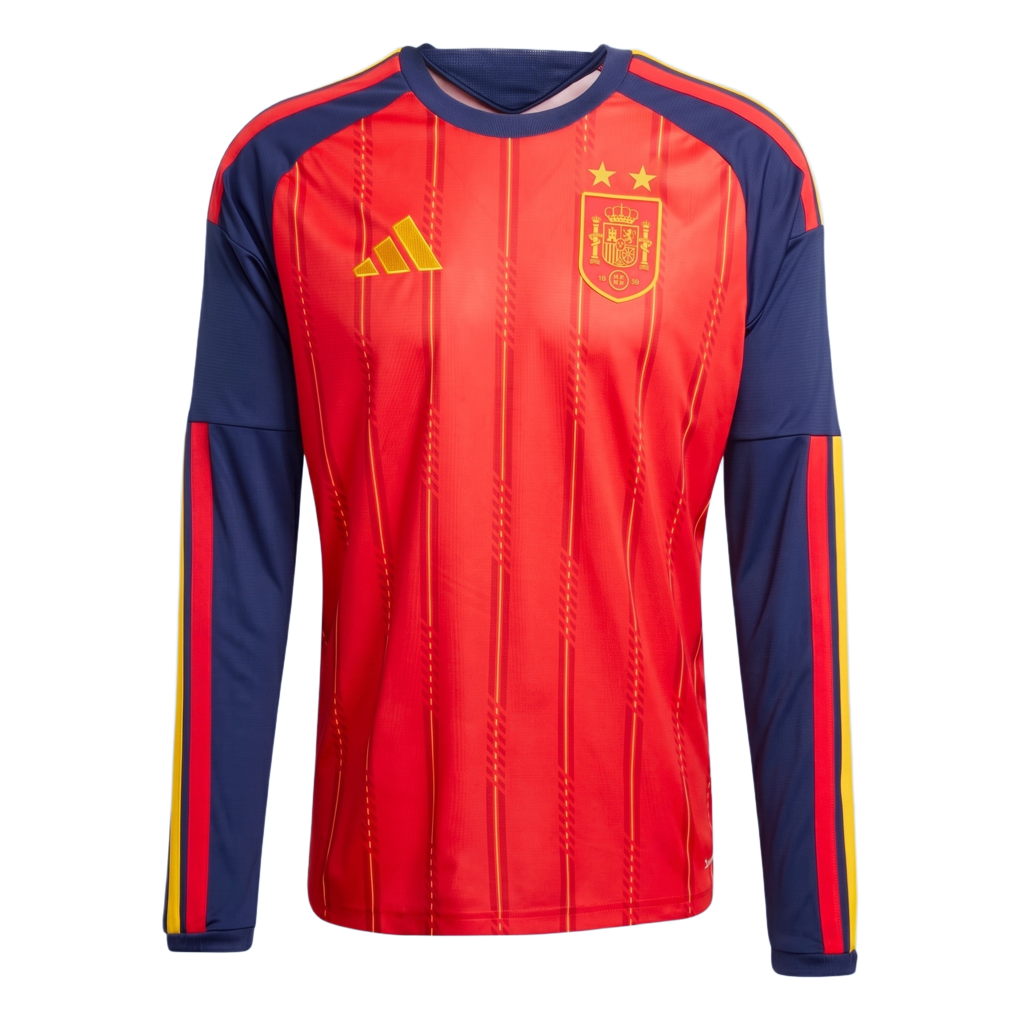 Camiseta España Manga Larga 2 Estrellas 2026 1 camiseta españa manga larga 2026 roja