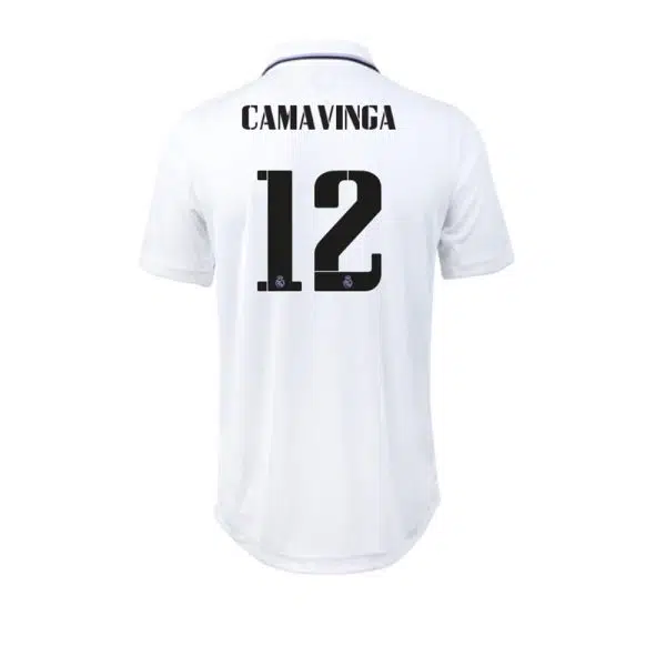 camiseta real madrid camavinga 2023 local blanca barata
