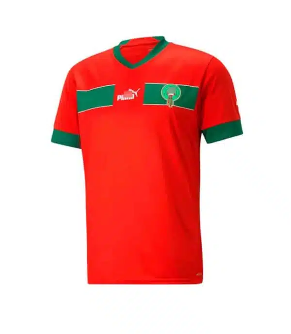 camiseta marruecos 2023 local roja frontal barata