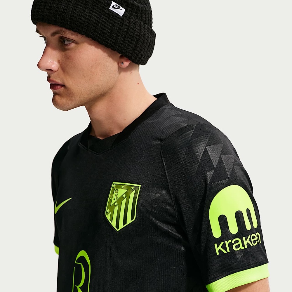 Camiseta Visitante Atlético de Madrid 2026/27 3 Camiseta de fútbol visitante del Atlético de Madrid para la temporada 2026/27. Segunda equipación oficial para adulto.