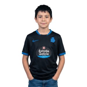 Segunda equipación de niño del Deportivo Coruña para la temporada 2026-2027. Camiseta oficial para los más pequeños.