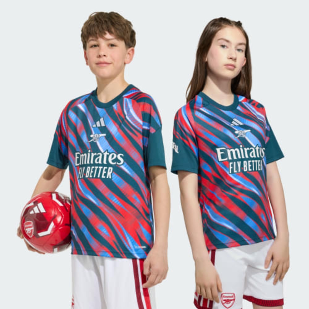 CAMISETA CALENTAMIENTO NIÑOS ARSENAL FC 26/27 1 Camiseta de calentamiento para niños del Arsenal FC, equipación oficial prepartido para la temporada 2026/2027.