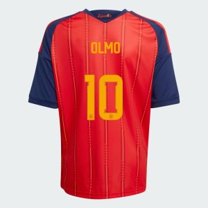 Camisetas de España Mundial 2026 4 Camiseta de la primera equipación de España para adulto con el dorsal 26 de Dani Olmo. RFEF 2024.