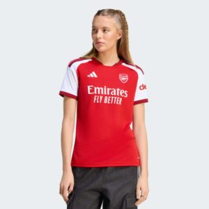 Camiseta de mujer del Arsenal FC para la temporada 26/27. Primera equipación oficial del club londinense.