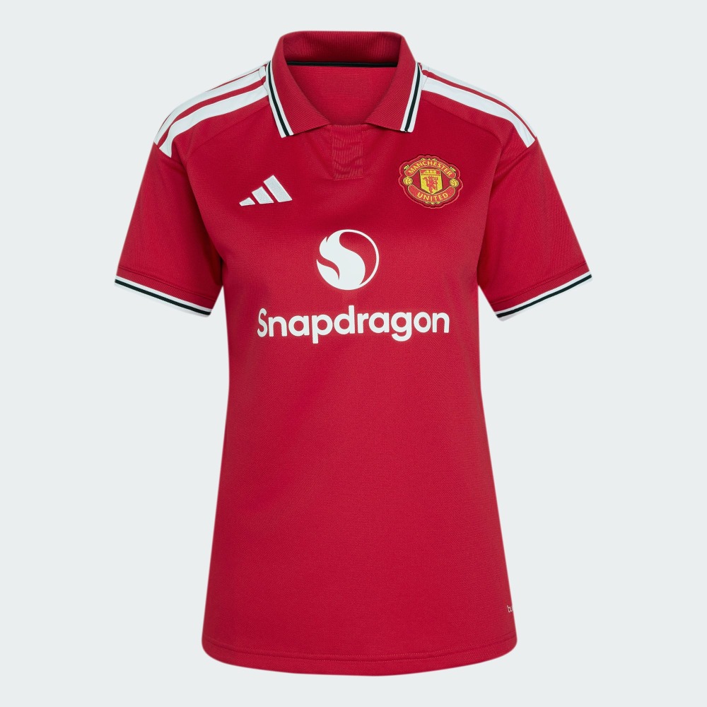 CAMISETA MUJER MANCHESTER UNITED 26/27 4 Camiseta de mujer del Manchester United, primera equipación para la temporada 2026/2027. Vista frontal de la prenda oficial.