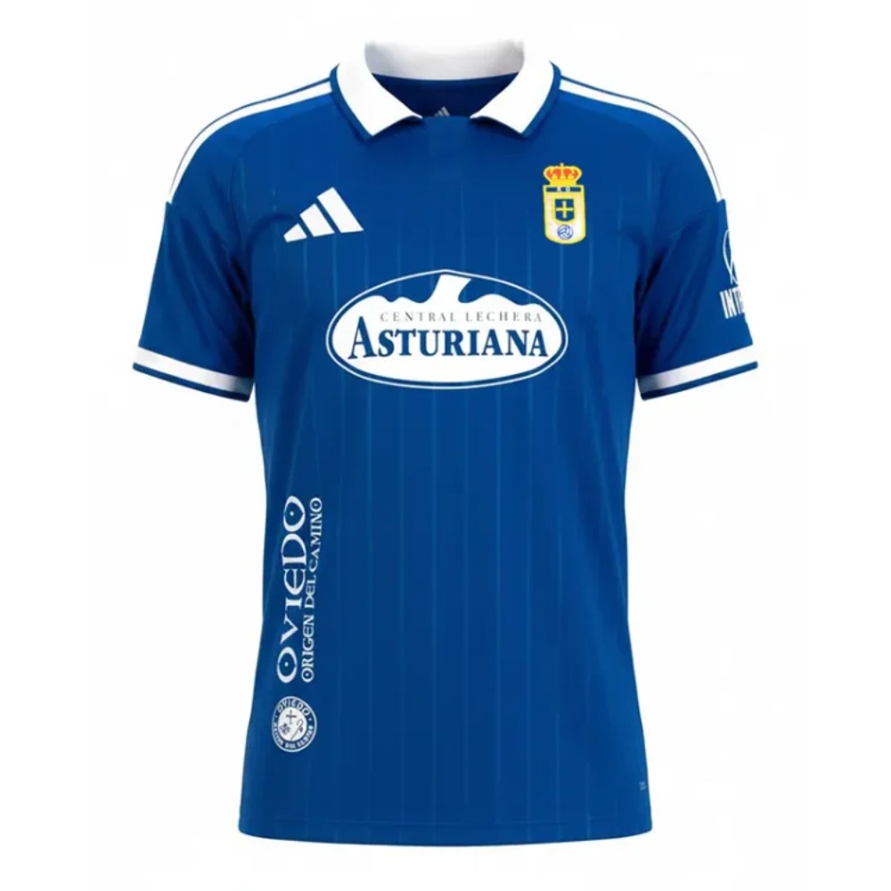 Camiseta Oviedo 2026/2027 1 Imagen frontal de la camiseta oficial de la primera equipación del Real Oviedo para la temporada 2026/2027 en talla de adulto.