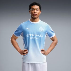 Camiseta de fútbol del Manchester City 26/27, versión jugador para adulto, primera equipación oficial de la temporada.