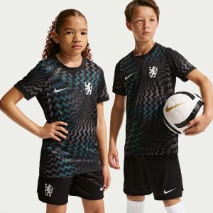 Equipación de portero para niños del Chelsea FC para la temporada 2026-2027. Camiseta y pantalón de guardameta infantil.