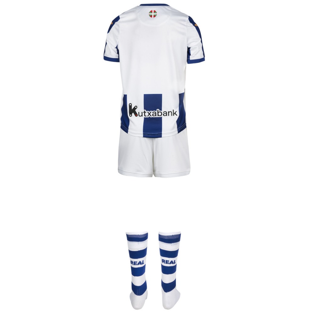 1ª Equipación Real Sociedad Niños 26/27 3 Camiseta de la 1ª equipación del Real Sociedad para niños, temporada 26/27, con los colores txuri-urdin. Vista frontal.