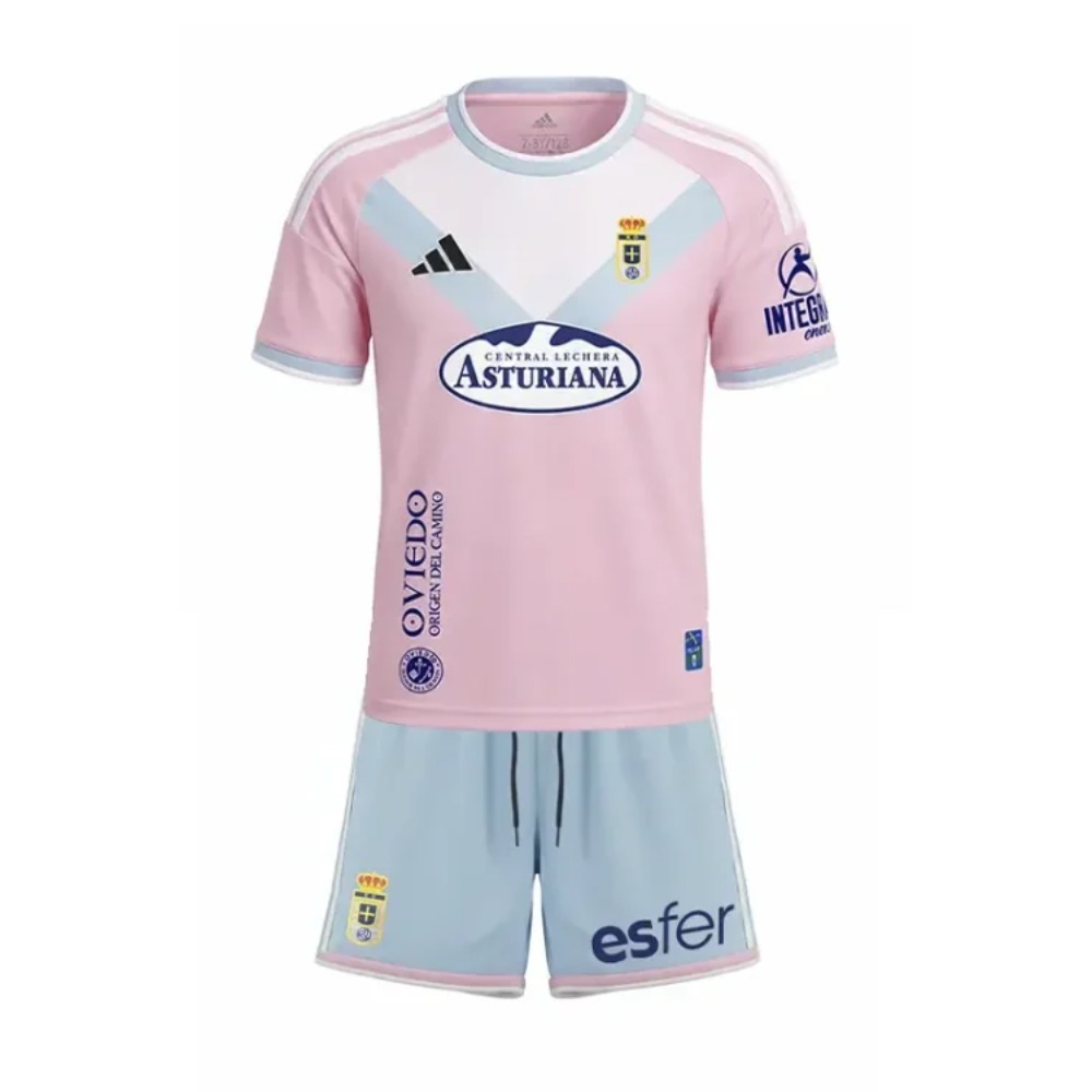 2ª Equipación R. Oviedo Niños 2026/27 4 Segunda equipación del Real Oviedo para niños de la temporada 2026/27. Camiseta de fútbol oficial para los más pequeños.