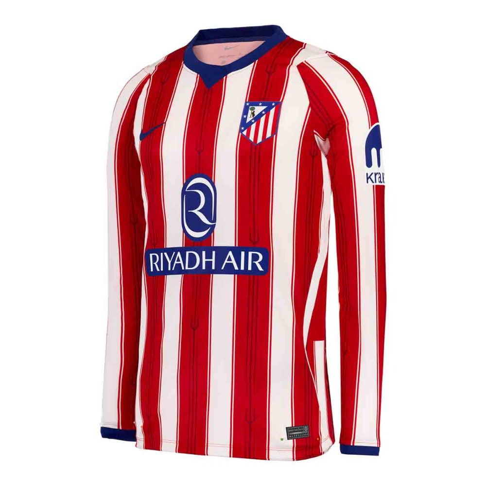 Camiseta Atlético de Madrid Manga Larga 26/27 2 Camiseta de la primera equipación del Atlético de Madrid para la temporada 26/27, versión de manga larga para adulto.