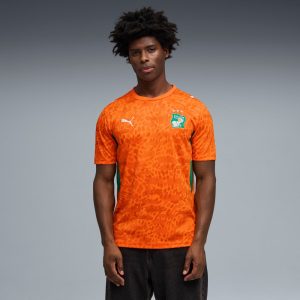 Camiseta de fútbol de la primera equipación de Costa de Marfil para el Mundial 2026. Uniforme oficial naranja para adulto.