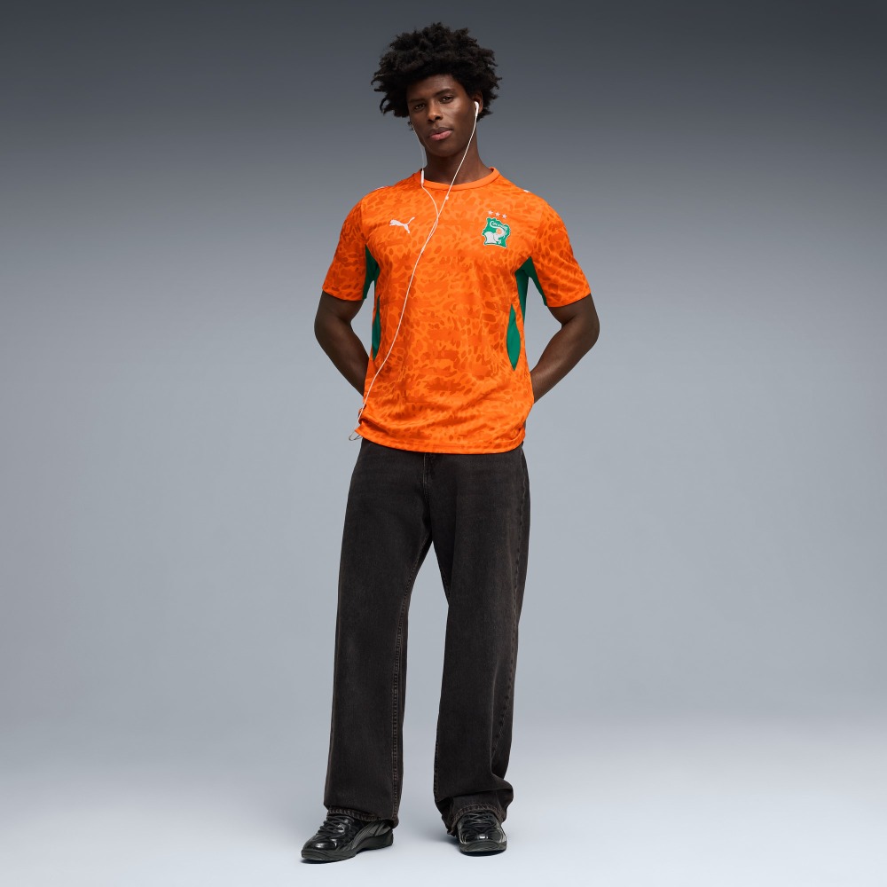 Camiseta Costa de Marfil 2026 3 Camiseta de fútbol de la primera equipación de Costa de Marfil para el Mundial 2026. Uniforme oficial naranja para adulto.