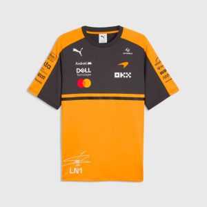 Camisetas F1 5 Camiseta oficial de adulto del equipo McLaren F1 para la temporada 2026, con el nombre del piloto Lando Norris.