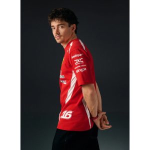 Camisetas F1 6 Camiseta de Fórmula 1 del piloto Charles Leclerc, equipo Scuderia Ferrari, temporada 2026. Réplica oficial para adulto.