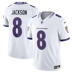 Camisetas NFL 4 Camiseta oficial NFL de los Baltimore Ravens, segunda equipación de visitante para la temporada 2026. Versión para adulto.