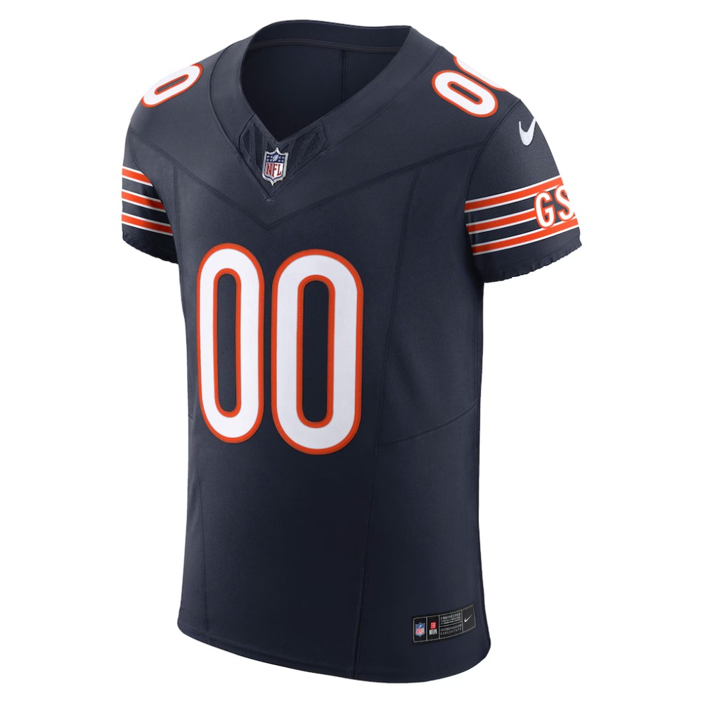 Camiseta NFL Chicago Bears 2026 2 Camiseta oficial NFL Chicago Bears 2026. Primera equipación de adulto en color azul marino con detalles naranjas y blancos.