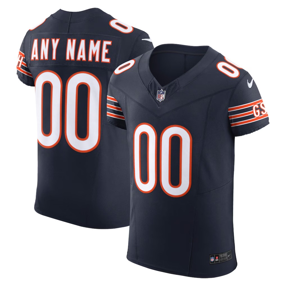 Camiseta NFL Chicago Bears 2026 1 Camiseta oficial NFL Chicago Bears 2026. Primera equipación de adulto en color azul marino con detalles naranjas y blancos.