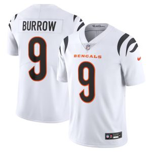 Camisetas NFL 8 Camiseta NFL de los Cincinnati Bengals para la temporada 2026. Segunda equipación oficial de visitante, vista frontal.