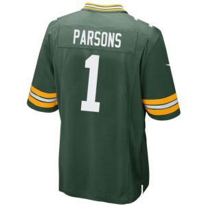 Camisetas NFL 11 Camiseta oficial primera equipación NFL Green Bay Packers para adulto. Uniforme de fútbol americano en color verde y amarillo.