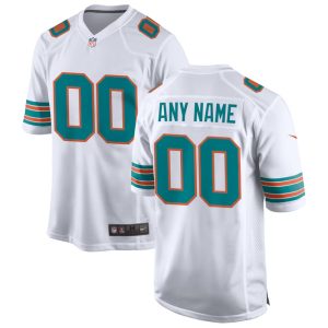 Camisetas NFL 16 Camiseta de la segunda equipación (visitante) de los Miami Dolphins para la temporada 2026 de la NFL, modelo de adulto.