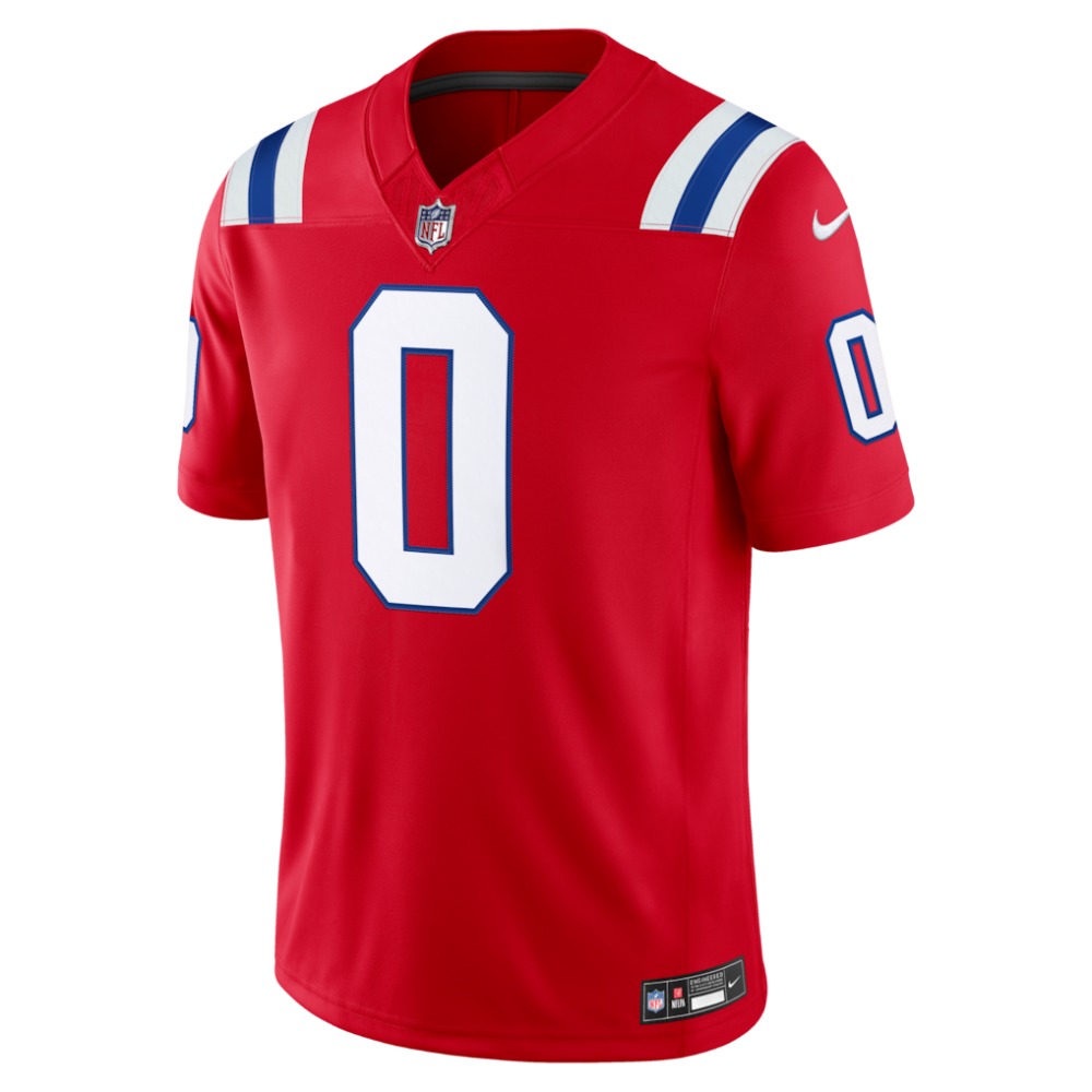 Camiseta NFL New England Patriots Visitante 2026 2 Camiseta de fútbol americano NFL New England Patriots, equipación visitante de la temporada 2026. Vista frontal sobre fondo blanco.