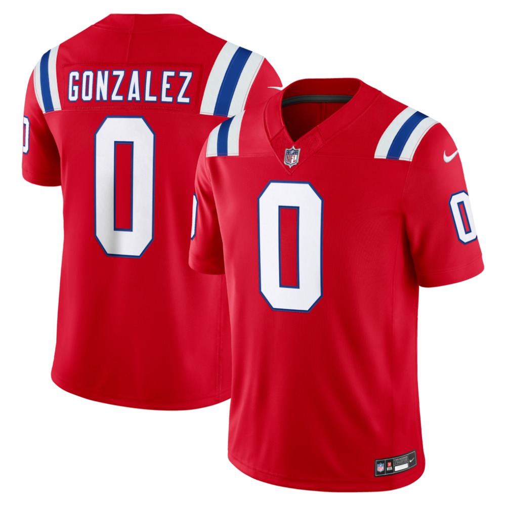 Camiseta NFL New England Patriots Visitante 2026 1 Camiseta de fútbol americano NFL New England Patriots, equipación visitante de la temporada 2026. Vista frontal sobre fondo blanco.