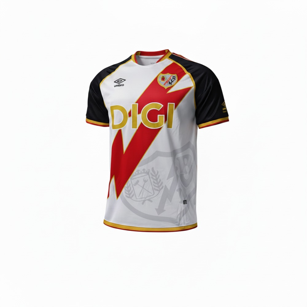 Camiseta Rayo Vallecano 2026/27 1 Vista frontal de la camiseta de la primera equipación del Rayo Vallecano para la temporada 2026/27, versión para adulto.
