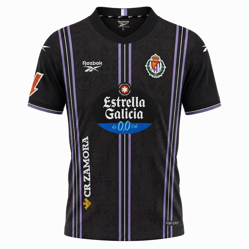 Camiseta Valladolid Visitante 26-27 1 Camiseta de la segunda equipación del Real Valladolid para la temporada 26-27. Diseño oficial para aficionados.