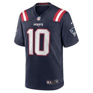 Camisetas NFL 23 Camiseta primera equipación de los New England Patriots de la NFL 2026 para adulto. Vista frontal de la equipación oficial.