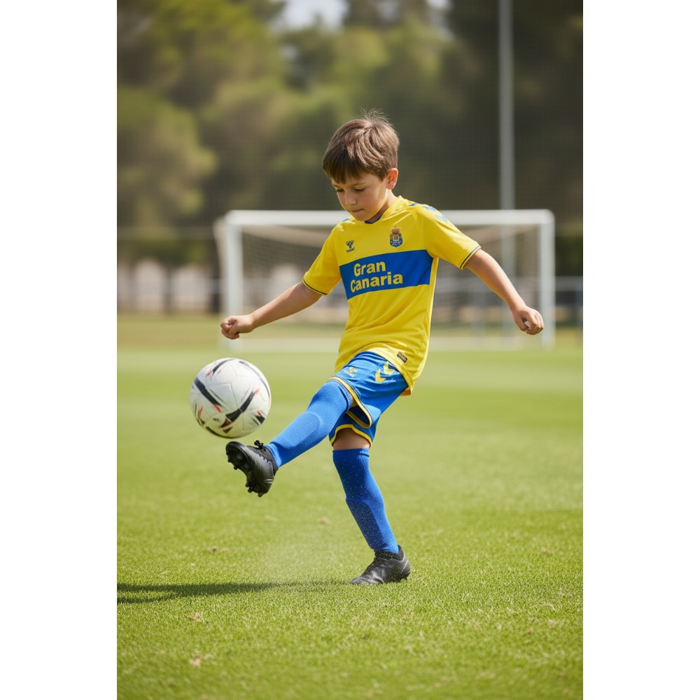 Equipación Las Palmas Niños 26/27 2 Primera equipación de fútbol de la UD Las Palmas para niños, temporada 2026/2027. Kit oficial completo para los más pequeños.