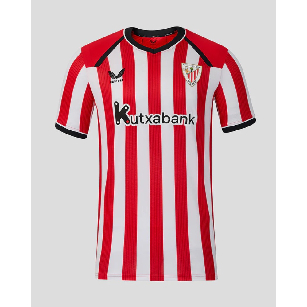 Camiseta Athletic Bilbao Versión Jugador 26/27 1 Camiseta oficial del Athletic Bilbao para adulto, primera equipación 26/27. Versión Jugador, idéntica a la de los futbolistas.