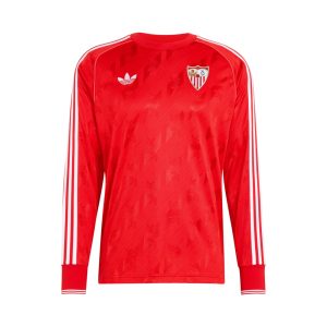 Camiseta de entrenamiento del Sevilla FC de manga larga para la temporada 2026/2027. Ropa oficial de entrenamiento del Sevilla.