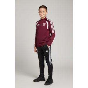 Camiseta de entrenamiento del Sevilla FC para niños, temporada 26/27, de manga larga. Vista frontal de la equipación infantil.