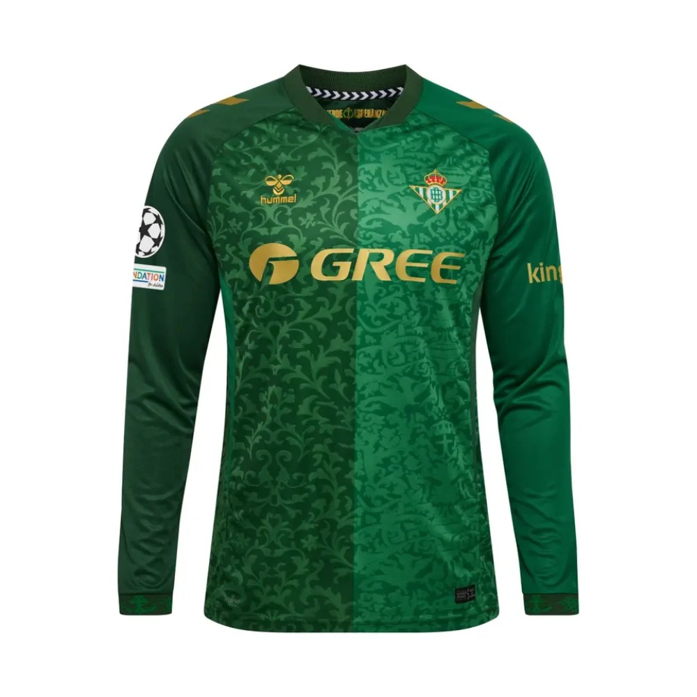 Camiseta Visitante Betis Manga Larga 26/27 1 Camiseta de manga larga de la segunda equipación del Real Betis Balompié para la temporada 26/27, versión adulto.
