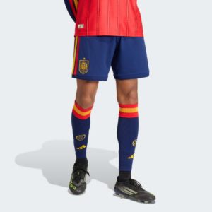 Camisetas de España Con 2 Estrellas 2026 15 Pantalón corto azul de la primera equipación de la Selección Española de fútbol para el Mundial 2026, versión de adulto.