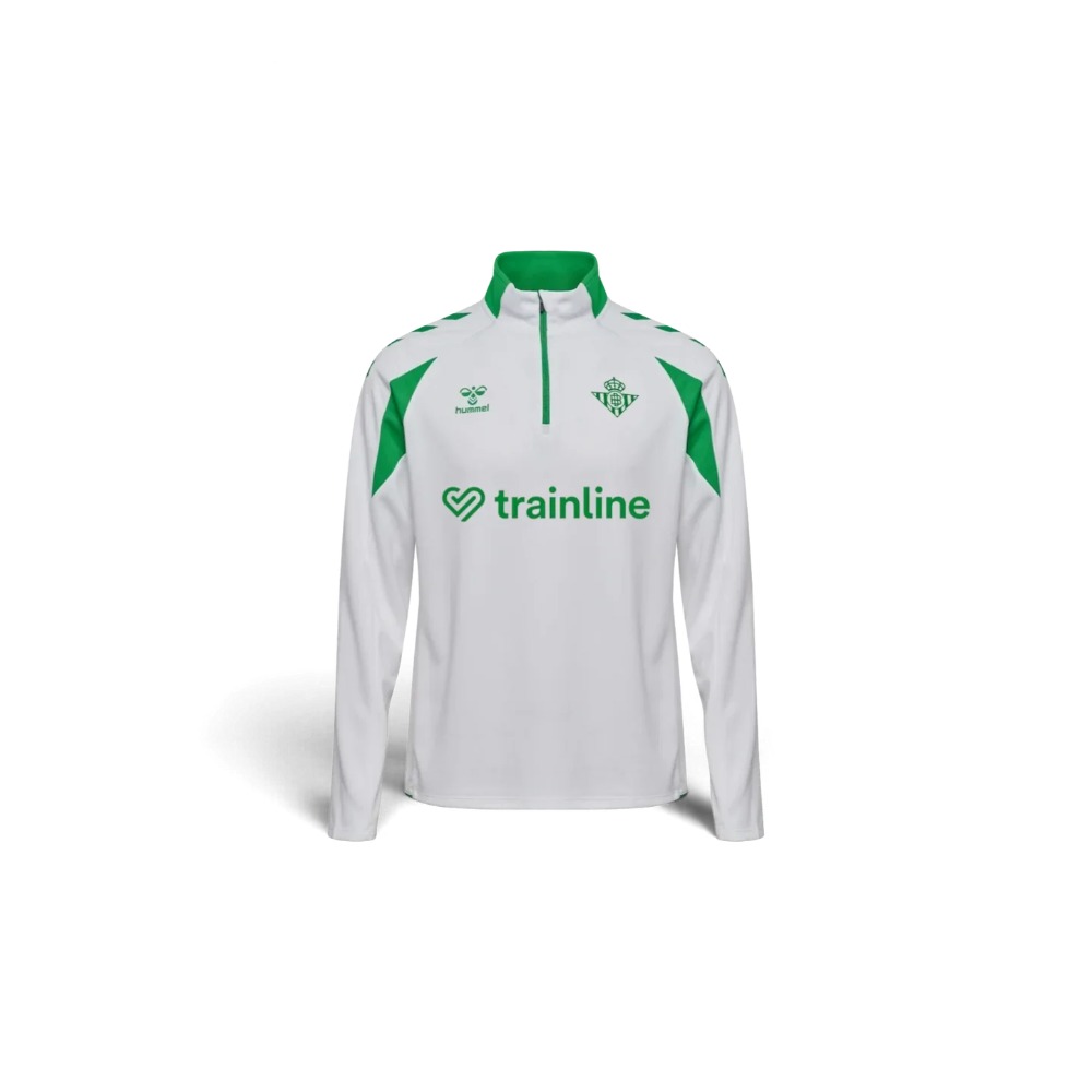 Sudadera Entrenamiento Betis 26/27 1 Sudadera de entrenamiento del Real Betis Balompié para la temporada 2026-2027. Ropa oficial del Betis para adulto.
