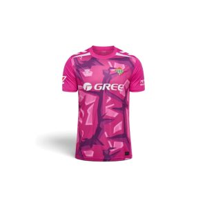 Camisetas del Sevilla Baratas 6 Camiseta de portero del Real Betis para la temporada 2026/2027. Equipación oficial de fútbol para adulto en color rosa.