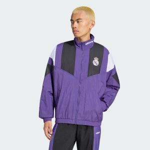 Chaqueta de chándal del Real Madrid para adulto, modelo EQT. Prenda de la colección especial de Adidas con diseño retro.