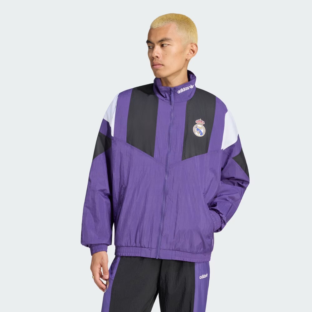 Chaqueta Real Madrid EQT 1 Chaqueta de chándal del Real Madrid para adulto, modelo EQT. Prenda de la colección especial de Adidas con diseño retro.
