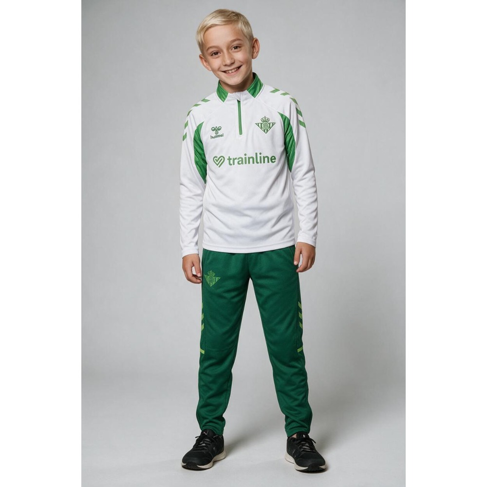 Sudadera Entrenamiento Betis Niños 26/27 2 Sudadera de entrenamiento del Real Betis Balompié para niños, temporada 2026/2027. Ropa oficial de entrenamiento para niño.